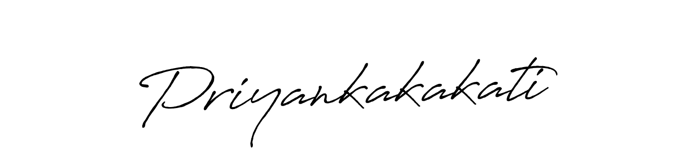 How to make Priyankakakati signature? Antro_Vectra_Bolder is a professional autograph style. Create handwritten signature for Priyankakakati name. Priyankakakati signature style 7 images and pictures png