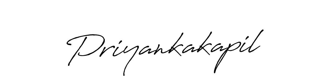 How to make Priyankakapil name signature. Use Antro_Vectra_Bolder style for creating short signs online. This is the latest handwritten sign. Priyankakapil signature style 7 images and pictures png