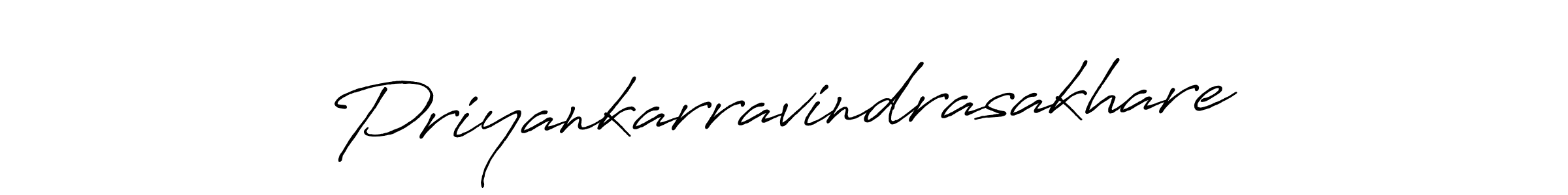 Create a beautiful signature design for name Priyankarravindrasakhare. With this signature (Antro_Vectra_Bolder) fonts, you can make a handwritten signature for free. Priyankarravindrasakhare signature style 7 images and pictures png