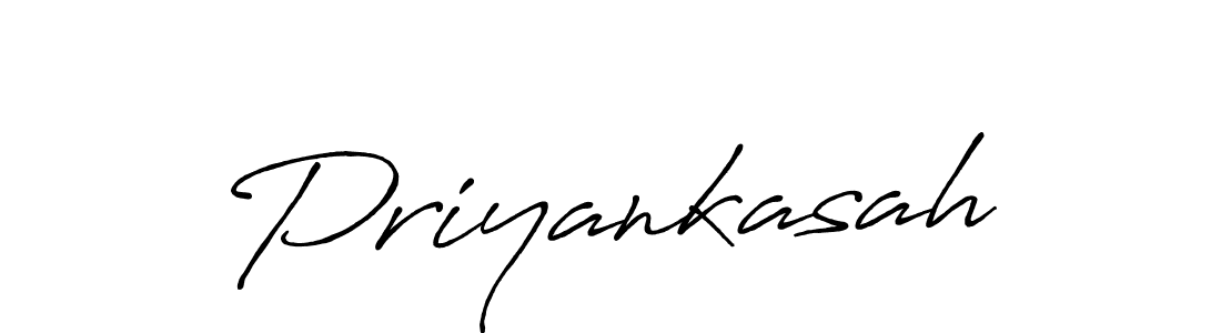 You can use this online signature creator to create a handwritten signature for the name Priyankasah. This is the best online autograph maker. Priyankasah signature style 7 images and pictures png