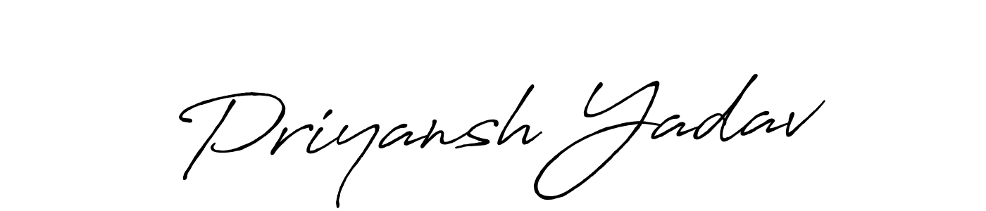 How to make Priyansh Yadav signature? Antro_Vectra_Bolder is a professional autograph style. Create handwritten signature for Priyansh Yadav name. Priyansh Yadav signature style 7 images and pictures png