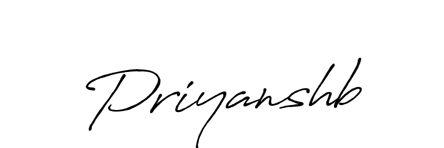 How to make Priyanshb name signature. Use Antro_Vectra_Bolder style for creating short signs online. This is the latest handwritten sign. Priyanshb signature style 7 images and pictures png