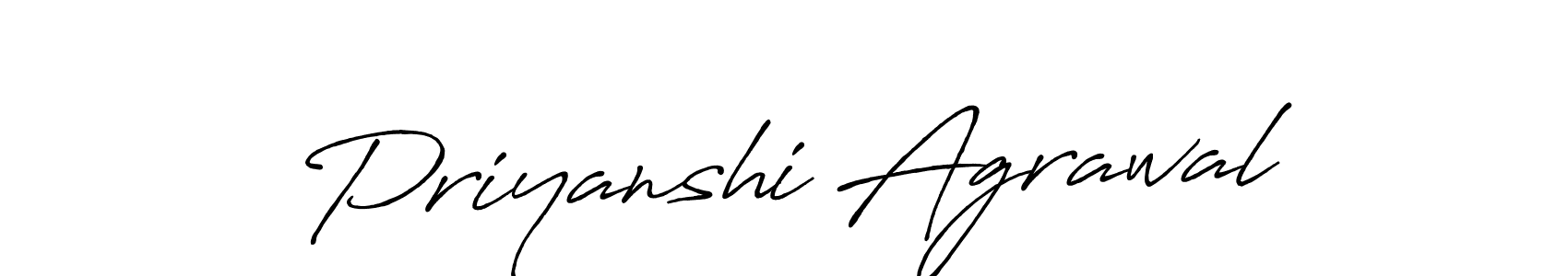 It looks lik you need a new signature style for name Priyanshi Agrawal. Design unique handwritten (Antro_Vectra_Bolder) signature with our free signature maker in just a few clicks. Priyanshi Agrawal signature style 7 images and pictures png