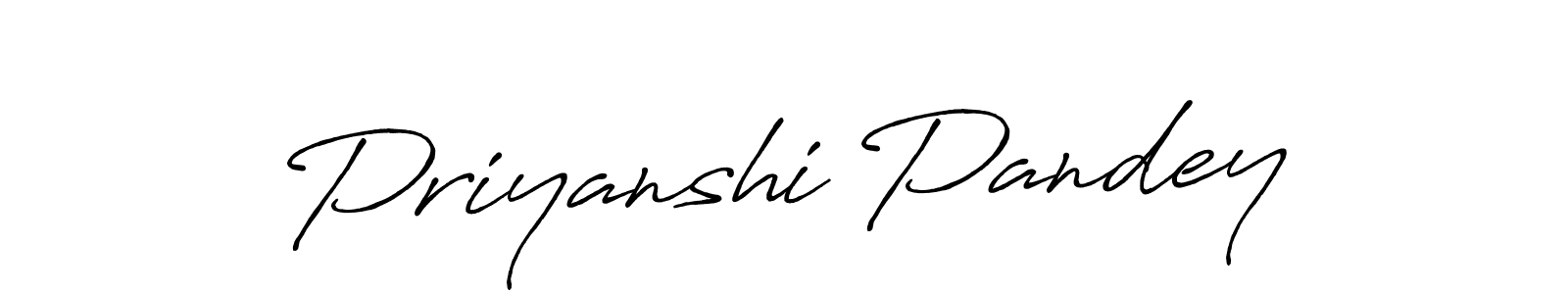 How to make Priyanshi Pandey signature? Antro_Vectra_Bolder is a professional autograph style. Create handwritten signature for Priyanshi Pandey name. Priyanshi Pandey signature style 7 images and pictures png