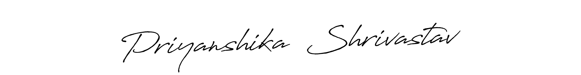 Make a beautiful signature design for name Priyanshika  Shrivastav. With this signature (Antro_Vectra_Bolder) style, you can create a handwritten signature for free. Priyanshika  Shrivastav signature style 7 images and pictures png