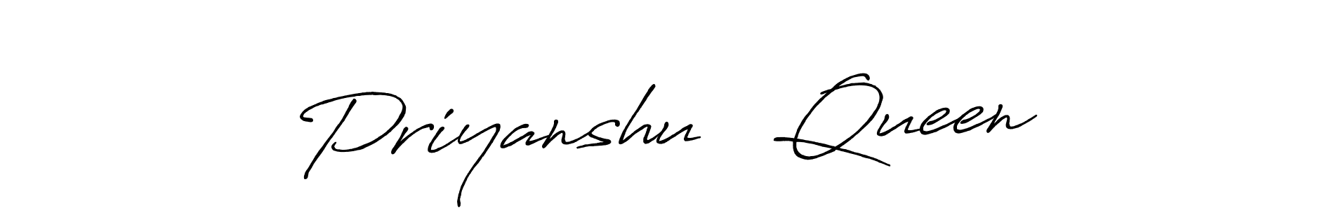 Design your own signature with our free online signature maker. With this signature software, you can create a handwritten (Antro_Vectra_Bolder) signature for name Priyanshu ❤ Queen. Priyanshu ❤ Queen signature style 7 images and pictures png