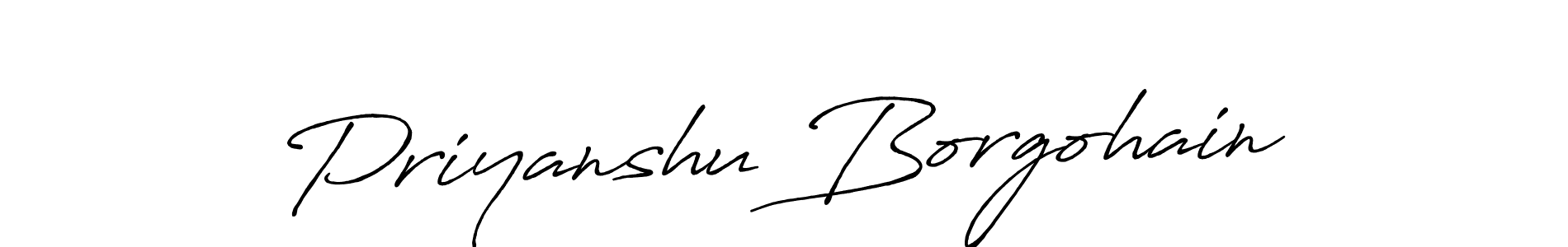 How to make Priyanshu Borgohain name signature. Use Antro_Vectra_Bolder style for creating short signs online. This is the latest handwritten sign. Priyanshu Borgohain signature style 7 images and pictures png