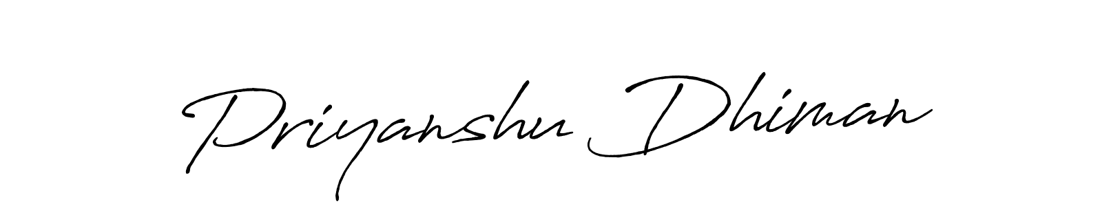 Make a beautiful signature design for name Priyanshu Dhiman. Use this online signature maker to create a handwritten signature for free. Priyanshu Dhiman signature style 7 images and pictures png