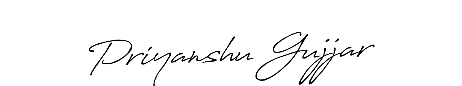 Priyanshu Gujjar stylish signature style. Best Handwritten Sign (Antro_Vectra_Bolder) for my name. Handwritten Signature Collection Ideas for my name Priyanshu Gujjar. Priyanshu Gujjar signature style 7 images and pictures png