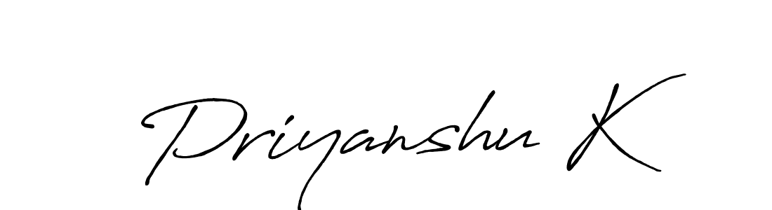 Make a beautiful signature design for name Priyanshu K. Use this online signature maker to create a handwritten signature for free. Priyanshu K signature style 7 images and pictures png