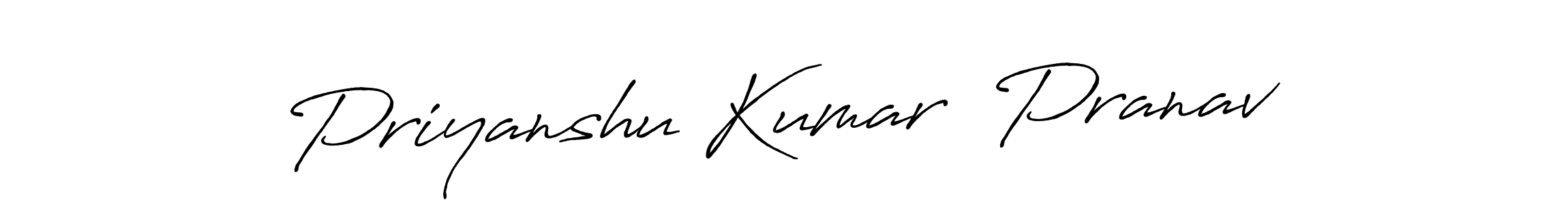 Make a beautiful signature design for name Priyanshu Kumar  Pranav. With this signature (Antro_Vectra_Bolder) style, you can create a handwritten signature for free. Priyanshu Kumar  Pranav signature style 7 images and pictures png