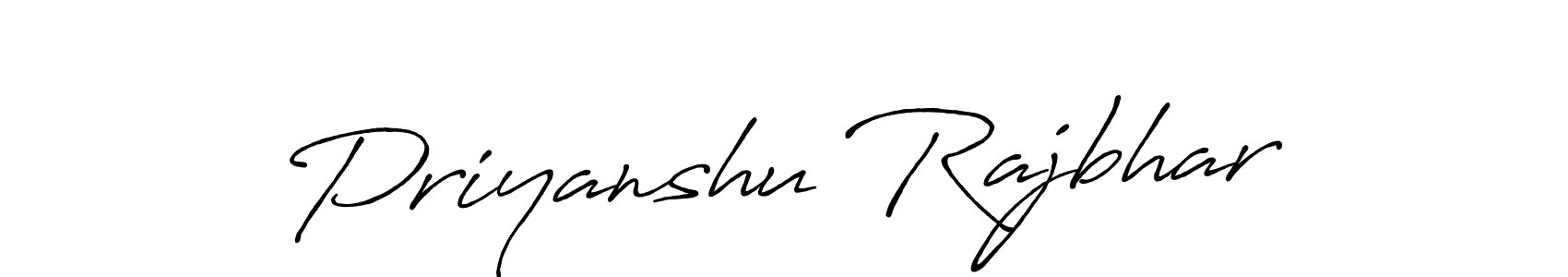 Create a beautiful signature design for name Priyanshu Rajbhar. With this signature (Antro_Vectra_Bolder) fonts, you can make a handwritten signature for free. Priyanshu Rajbhar signature style 7 images and pictures png