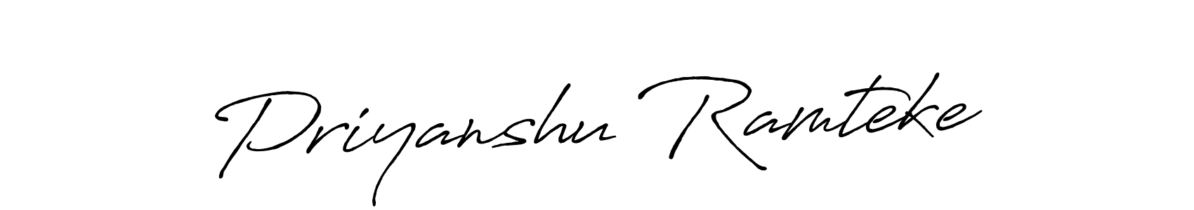 Priyanshu Ramteke stylish signature style. Best Handwritten Sign (Antro_Vectra_Bolder) for my name. Handwritten Signature Collection Ideas for my name Priyanshu Ramteke. Priyanshu Ramteke signature style 7 images and pictures png