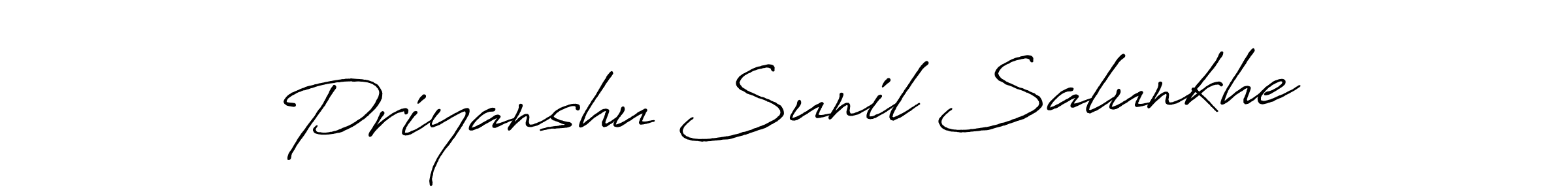Use a signature maker to create a handwritten signature online. With this signature software, you can design (Antro_Vectra_Bolder) your own signature for name Priyanshu Sunil Salunkhe. Priyanshu Sunil Salunkhe signature style 7 images and pictures png