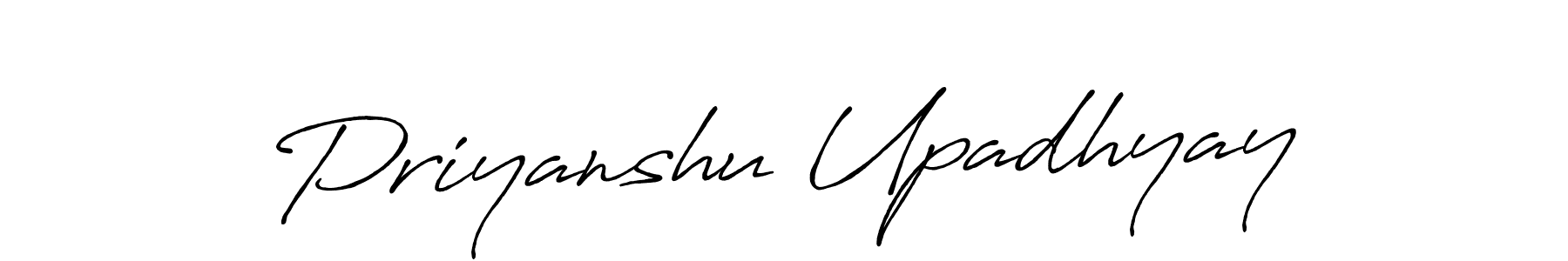 Create a beautiful signature design for name Priyanshu Upadhyay. With this signature (Antro_Vectra_Bolder) fonts, you can make a handwritten signature for free. Priyanshu Upadhyay signature style 7 images and pictures png