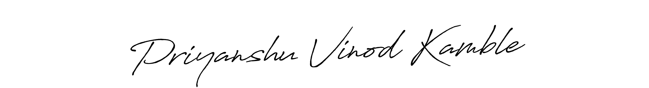 Priyanshu Vinod Kamble stylish signature style. Best Handwritten Sign (Antro_Vectra_Bolder) for my name. Handwritten Signature Collection Ideas for my name Priyanshu Vinod Kamble. Priyanshu Vinod Kamble signature style 7 images and pictures png