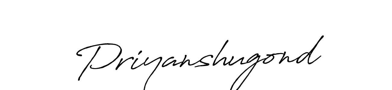 Design your own signature with our free online signature maker. With this signature software, you can create a handwritten (Antro_Vectra_Bolder) signature for name Priyanshugond. Priyanshugond signature style 7 images and pictures png