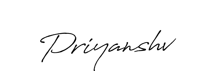 How to make Priyanshv name signature. Use Antro_Vectra_Bolder style for creating short signs online. This is the latest handwritten sign. Priyanshv signature style 7 images and pictures png
