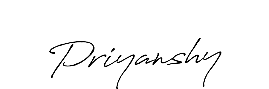 Priyanshy stylish signature style. Best Handwritten Sign (Antro_Vectra_Bolder) for my name. Handwritten Signature Collection Ideas for my name Priyanshy. Priyanshy signature style 7 images and pictures png