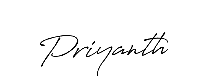 How to make Priyanth signature? Antro_Vectra_Bolder is a professional autograph style. Create handwritten signature for Priyanth name. Priyanth signature style 7 images and pictures png
