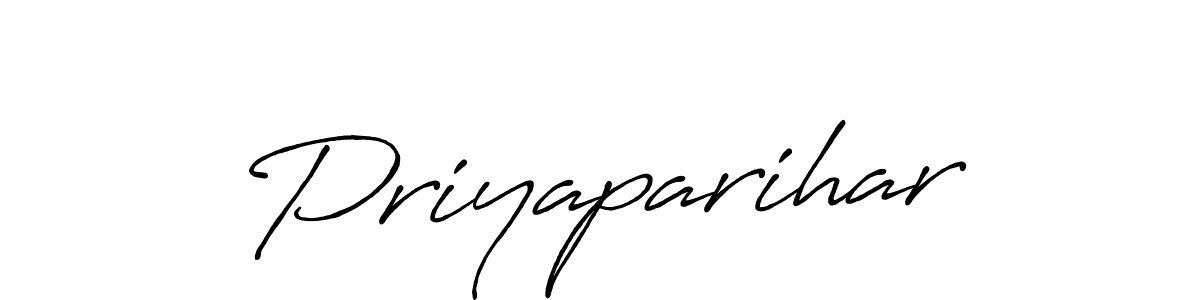 Use a signature maker to create a handwritten signature online. With this signature software, you can design (Antro_Vectra_Bolder) your own signature for name Priyaparihar. Priyaparihar signature style 7 images and pictures png