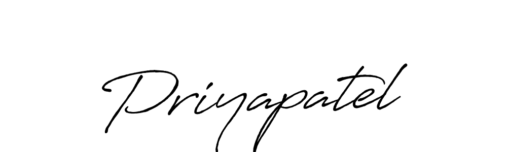 How to make Priyapatel signature? Antro_Vectra_Bolder is a professional autograph style. Create handwritten signature for Priyapatel name. Priyapatel signature style 7 images and pictures png