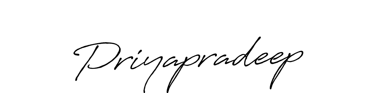 Make a beautiful signature design for name Priyapradeep. With this signature (Antro_Vectra_Bolder) style, you can create a handwritten signature for free. Priyapradeep signature style 7 images and pictures png