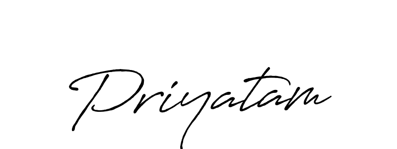 Create a beautiful signature design for name Priyatam. With this signature (Antro_Vectra_Bolder) fonts, you can make a handwritten signature for free. Priyatam signature style 7 images and pictures png