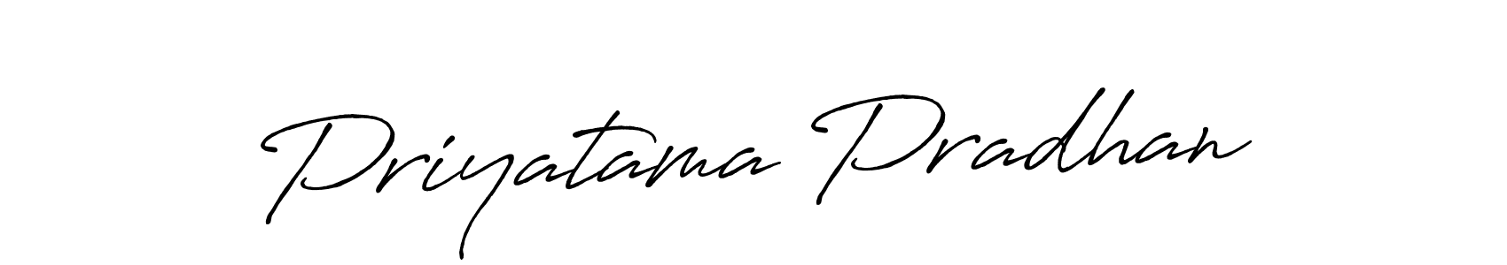 Priyatama Pradhan stylish signature style. Best Handwritten Sign (Antro_Vectra_Bolder) for my name. Handwritten Signature Collection Ideas for my name Priyatama Pradhan. Priyatama Pradhan signature style 7 images and pictures png