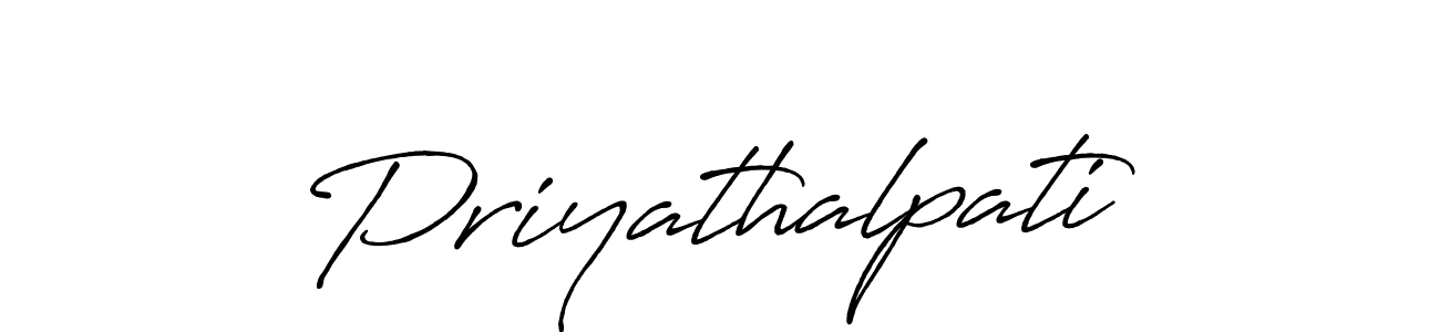 Create a beautiful signature design for name Priyathalpati. With this signature (Antro_Vectra_Bolder) fonts, you can make a handwritten signature for free. Priyathalpati signature style 7 images and pictures png