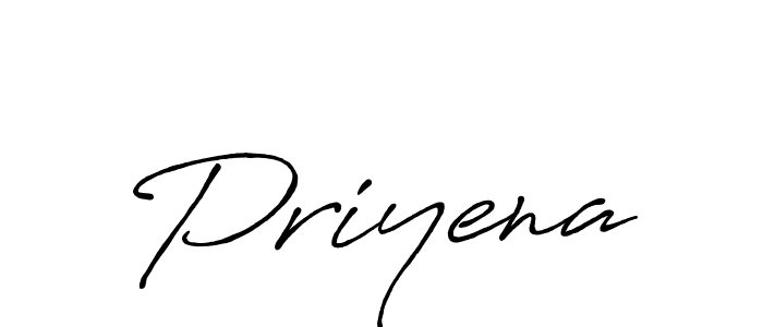 Make a beautiful signature design for name Priyena. With this signature (Antro_Vectra_Bolder) style, you can create a handwritten signature for free. Priyena signature style 7 images and pictures png