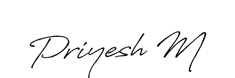 Make a short Priyesh M signature style. Manage your documents anywhere anytime using Antro_Vectra_Bolder. Create and add eSignatures, submit forms, share and send files easily. Priyesh M signature style 7 images and pictures png