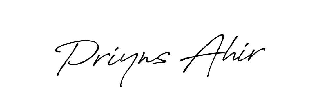 Once you've used our free online signature maker to create your best signature Antro_Vectra_Bolder style, it's time to enjoy all of the benefits that Priyns Ahir name signing documents. Priyns Ahir signature style 7 images and pictures png