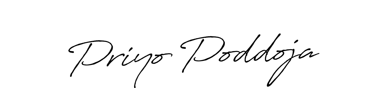 Also we have Priyo Poddoja name is the best signature style. Create professional handwritten signature collection using Antro_Vectra_Bolder autograph style. Priyo Poddoja signature style 7 images and pictures png