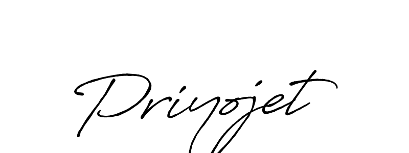 Use a signature maker to create a handwritten signature online. With this signature software, you can design (Antro_Vectra_Bolder) your own signature for name Priyojet. Priyojet signature style 7 images and pictures png
