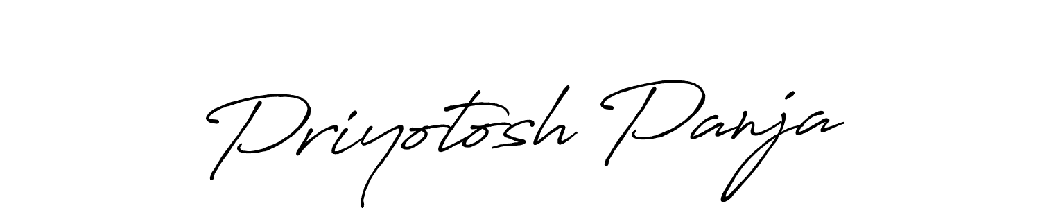 Make a beautiful signature design for name Priyotosh Panja. With this signature (Antro_Vectra_Bolder) style, you can create a handwritten signature for free. Priyotosh Panja signature style 7 images and pictures png