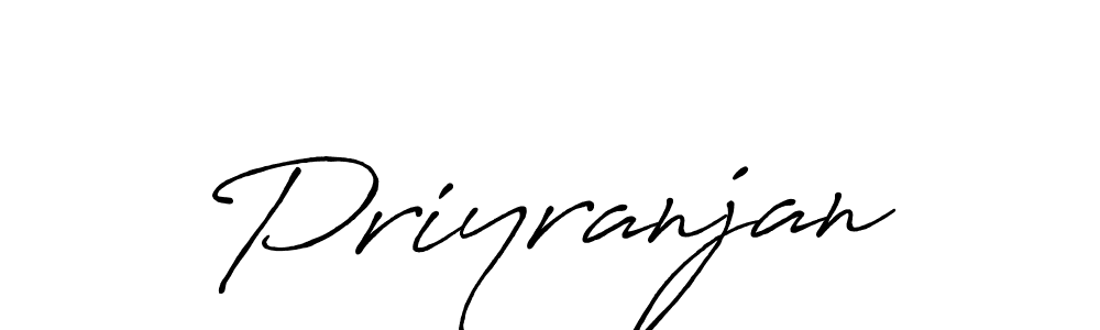 Create a beautiful signature design for name Priyranjan. With this signature (Antro_Vectra_Bolder) fonts, you can make a handwritten signature for free. Priyranjan signature style 7 images and pictures png