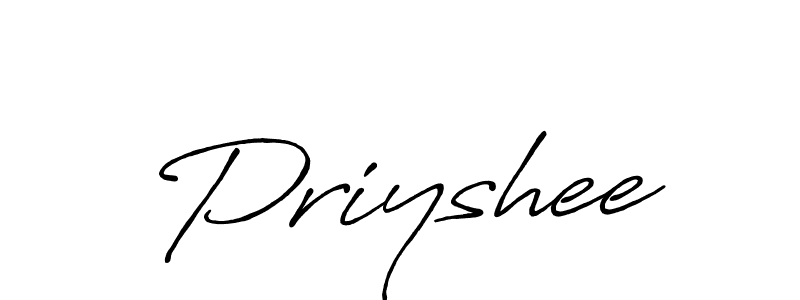 Priyshee stylish signature style. Best Handwritten Sign (Antro_Vectra_Bolder) for my name. Handwritten Signature Collection Ideas for my name Priyshee. Priyshee signature style 7 images and pictures png