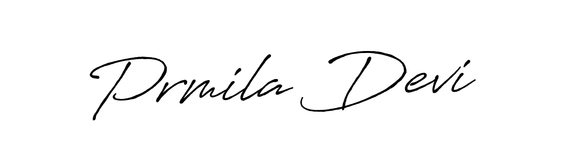 Make a beautiful signature design for name Prmila Devi. With this signature (Antro_Vectra_Bolder) style, you can create a handwritten signature for free. Prmila Devi signature style 7 images and pictures png