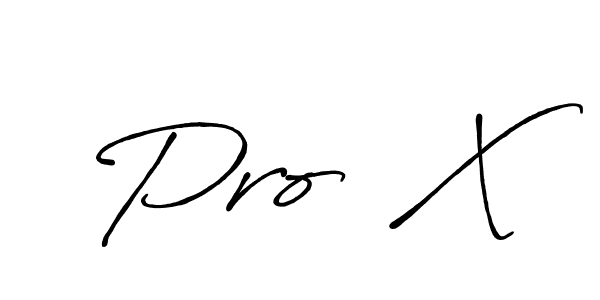 Use a signature maker to create a handwritten signature online. With this signature software, you can design (Antro_Vectra_Bolder) your own signature for name Pro  X. Pro  X signature style 7 images and pictures png