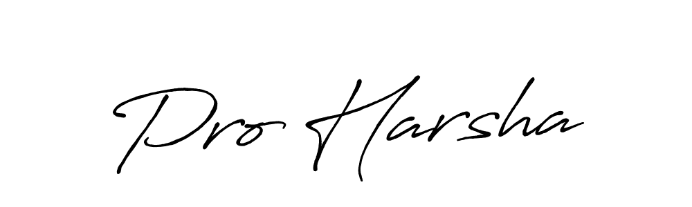 Design your own signature with our free online signature maker. With this signature software, you can create a handwritten (Antro_Vectra_Bolder) signature for name Pro Harsha. Pro Harsha signature style 7 images and pictures png