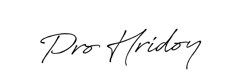 Create a beautiful signature design for name Pro Hridoy. With this signature (Antro_Vectra_Bolder) fonts, you can make a handwritten signature for free. Pro Hridoy signature style 7 images and pictures png