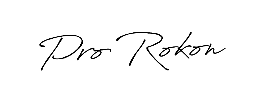 How to make Pro Rokon signature? Antro_Vectra_Bolder is a professional autograph style. Create handwritten signature for Pro Rokon name. Pro Rokon signature style 7 images and pictures png