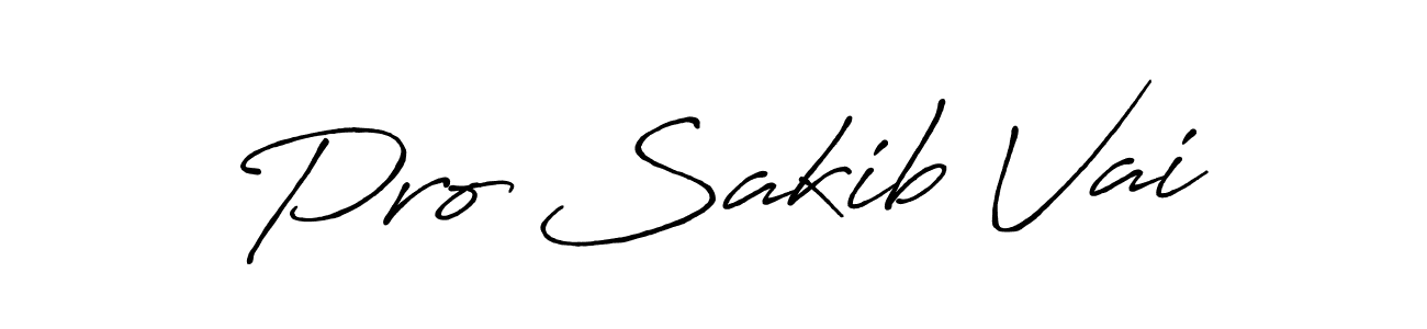 How to make Pro Sakib Vai name signature. Use Antro_Vectra_Bolder style for creating short signs online. This is the latest handwritten sign. Pro Sakib Vai signature style 7 images and pictures png