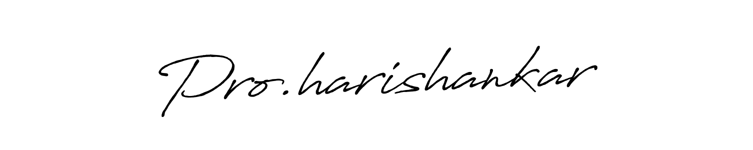 You should practise on your own different ways (Antro_Vectra_Bolder) to write your name (Pro.harishankar) in signature. don't let someone else do it for you. Pro.harishankar signature style 7 images and pictures png