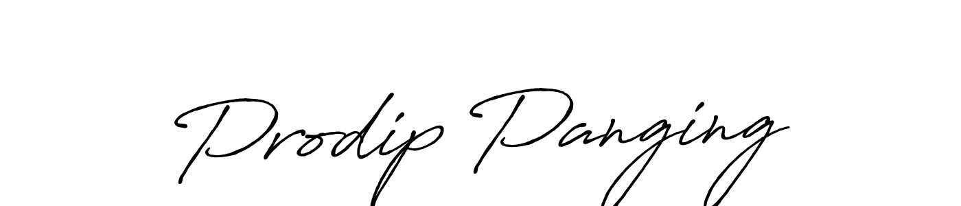 Make a beautiful signature design for name Prodip Panging. With this signature (Antro_Vectra_Bolder) style, you can create a handwritten signature for free. Prodip Panging signature style 7 images and pictures png