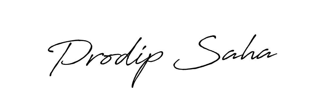 Create a beautiful signature design for name Prodip Saha. With this signature (Antro_Vectra_Bolder) fonts, you can make a handwritten signature for free. Prodip Saha signature style 7 images and pictures png