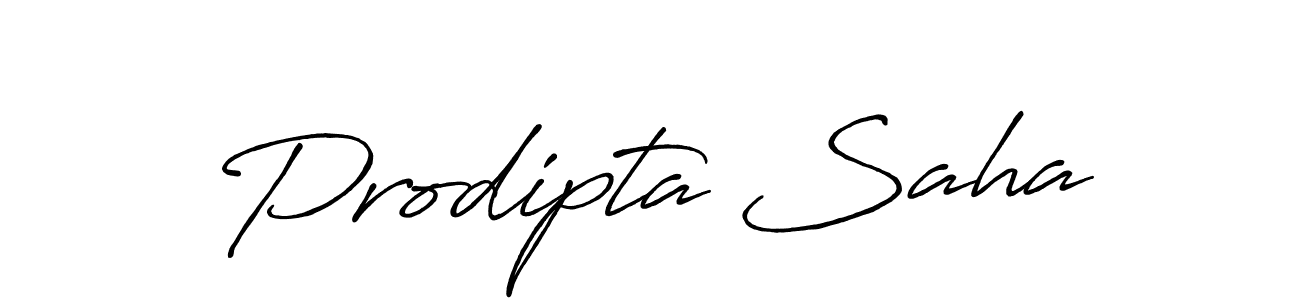 How to make Prodipta Saha name signature. Use Antro_Vectra_Bolder style for creating short signs online. This is the latest handwritten sign. Prodipta Saha signature style 7 images and pictures png