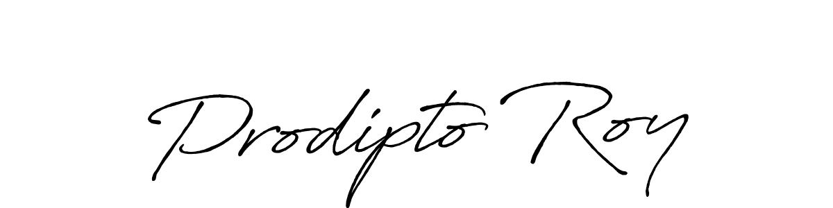 Make a beautiful signature design for name Prodipto Roy. With this signature (Antro_Vectra_Bolder) style, you can create a handwritten signature for free. Prodipto Roy signature style 7 images and pictures png