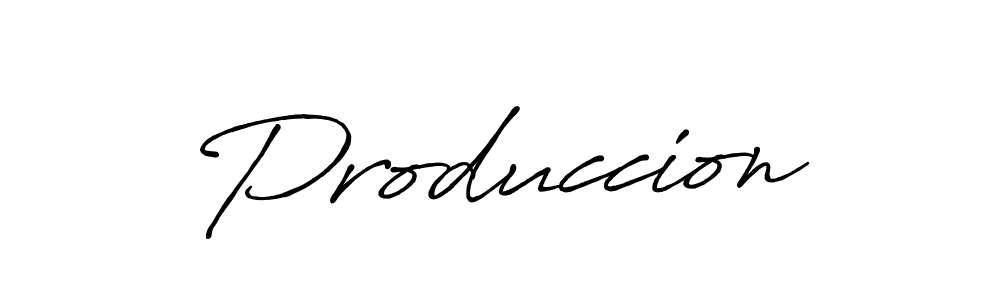 Use a signature maker to create a handwritten signature online. With this signature software, you can design (Antro_Vectra_Bolder) your own signature for name Produccion. Produccion signature style 7 images and pictures png